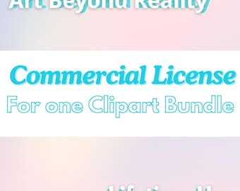 Commercial License, Clipart License, Commercial Use License for One Clipart Bundle | POD Digital Download Lifetime Use | Printable Art