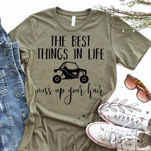 The Best Things In Life Mess Up Your Hair Snowmobiling T-Shirt The Best Things In Life Mess Up Your Hair Snowmobiling T-Shirt