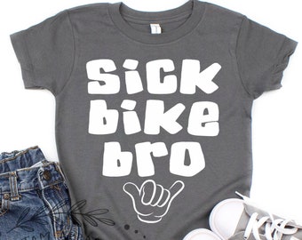 Kids Sick Bike Bro Shirt, Baby Bodysuit Toddler or Youth T-Shirt, Bicycle Dirt Bike Mountain Bike BMX Cyclist Cycling Shirt Bike Lover Shirt