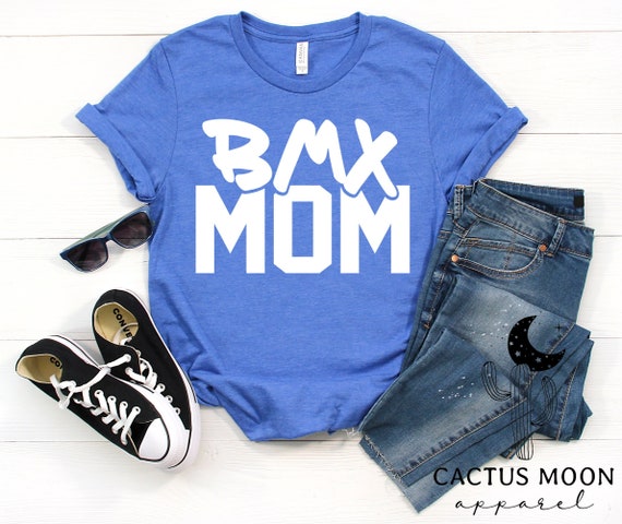 BMX Mom Shirt Short Sleeve V-neck or Long Sleeve T-shirt BMX - Etsy