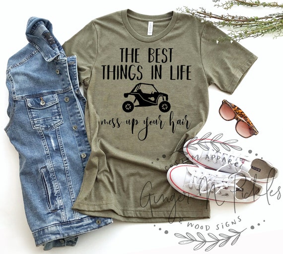 The Best Things In Life Mess Up Your Hair Snowmobiling T-Shirt The Best Things In Life Mess Up Your Hair Snowmobiling T-Shirt