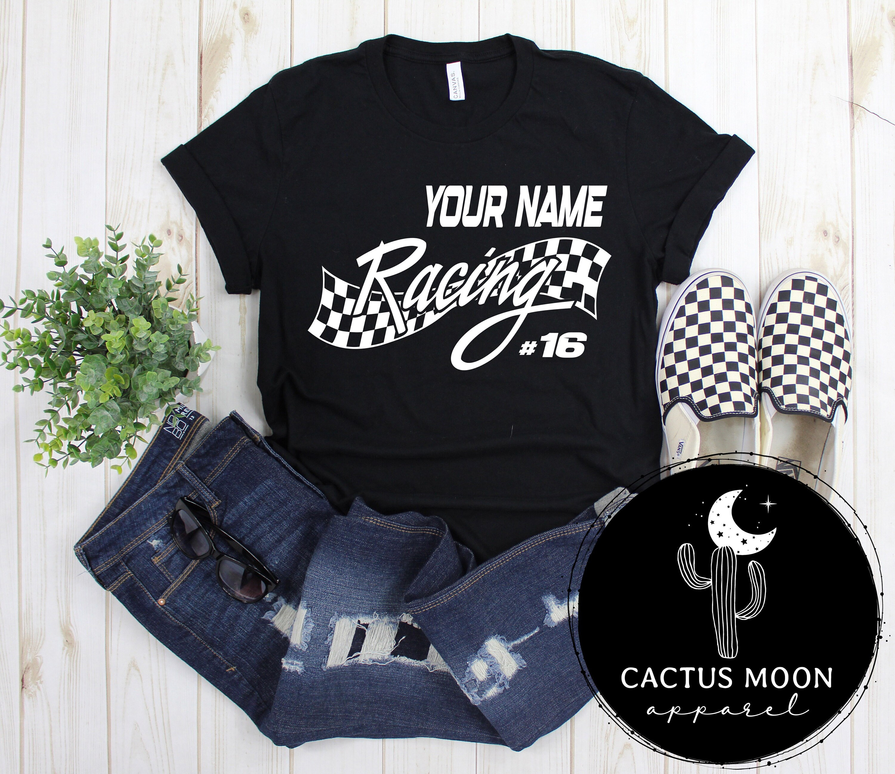 Personalized Your Name Number Racing Shirt, Short or Long