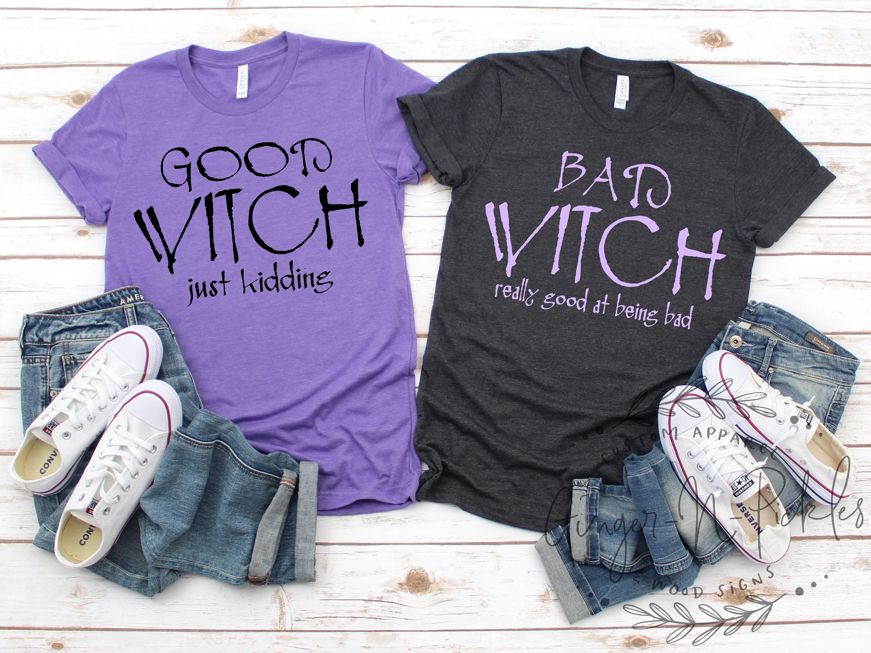 Good Witch or Bad Witch Besties Halloween Shirt Good Witch Shirt Bad Witch Shirt Best Friends Shirts Halloween Costume Shirts Etsy