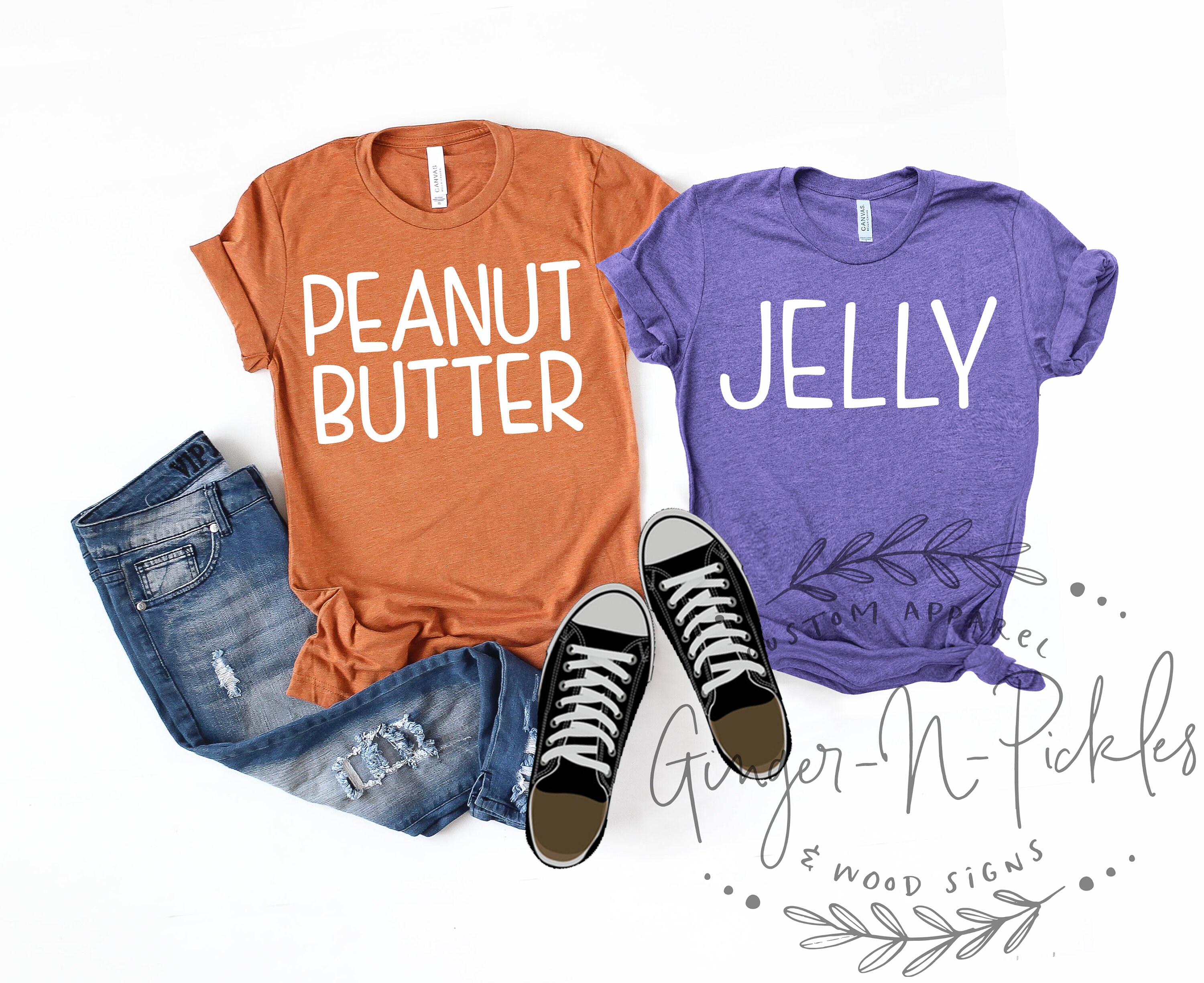 Peanut Butter and Jelly Shirts His and Hers Matching Shirt - Etsy