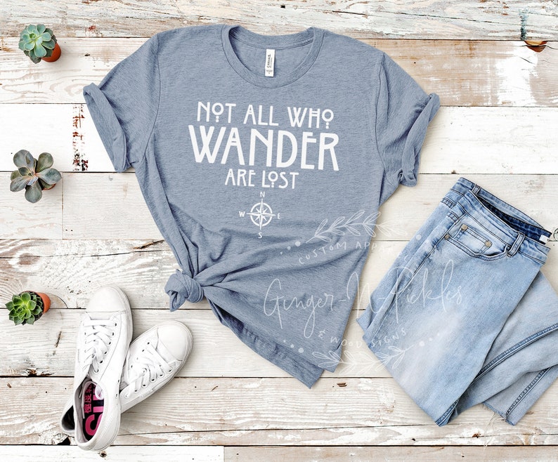 Not All Who Wander Are Lost T-shirt Compass Shirt Short | Etsy