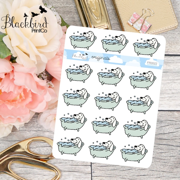 Dog Wash - Hand Drawn Planner Stickers [FR0022]