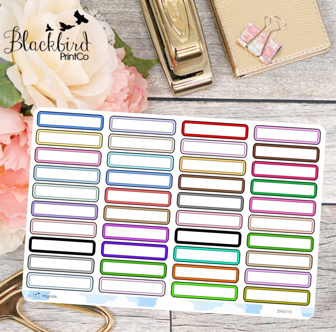Rainbow Appointment Boxes Hand Drawn Planner Stickers - Etsy UK