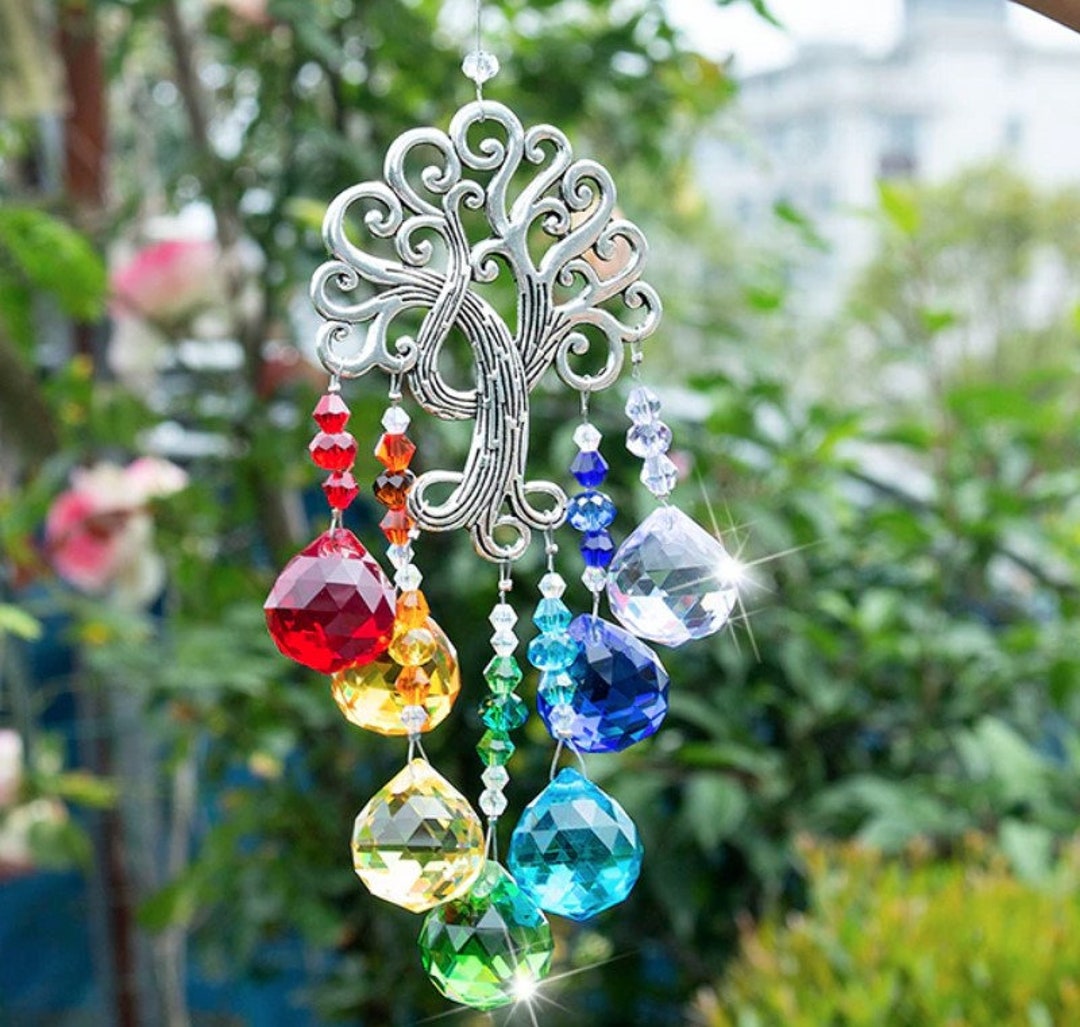 Family Tree Sun Catcher Gift Chakra Rainbow Suncatcher Gift