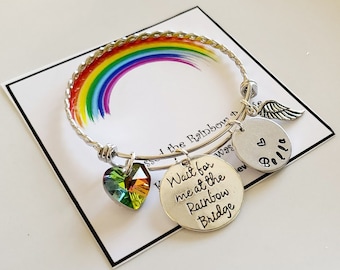 Pet Memorial Gift  Pet Loss - Rainbow Bridge - Memorial Pet Loss jewelry - Pet Loss Gift - pet memorial - pet loss jewelry - memorial gift