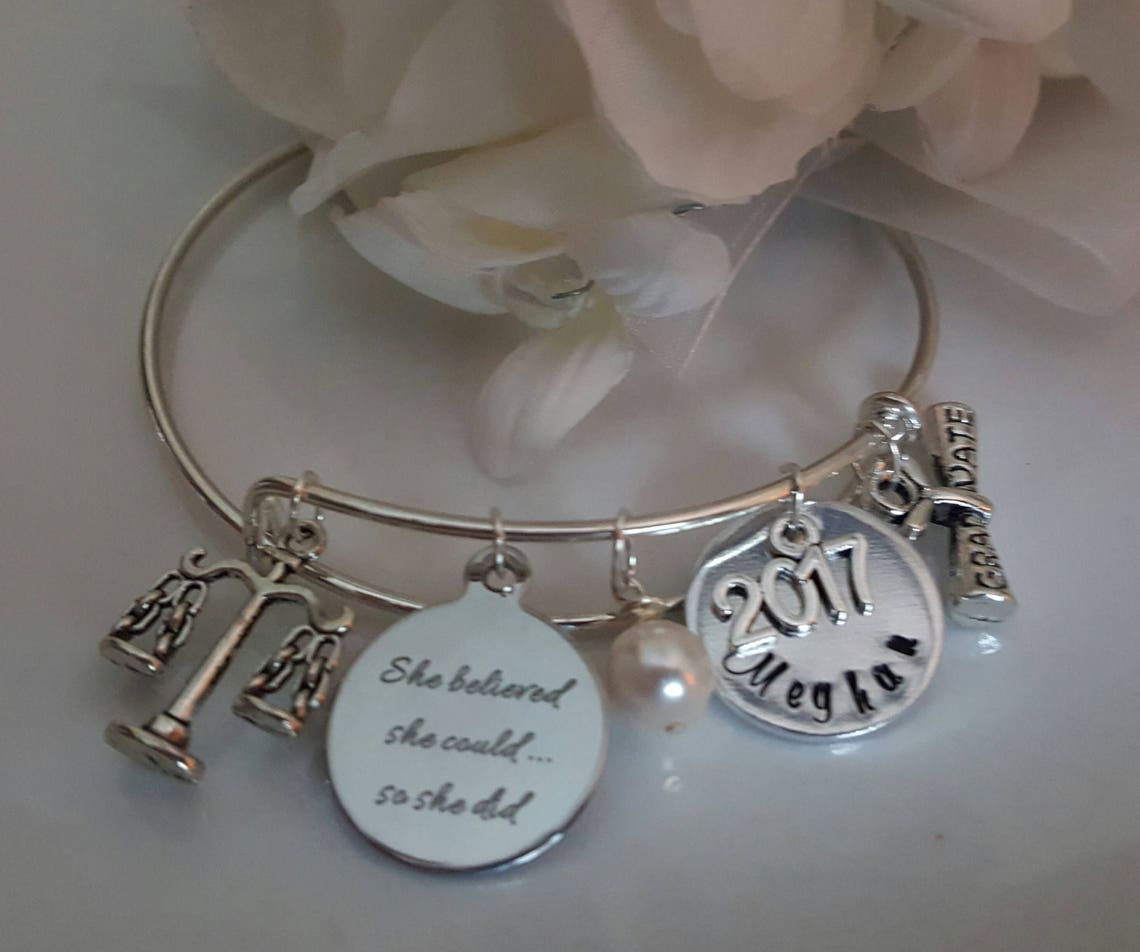 Graduation Bracelet Law School Graduation JD Degree Bar Etsy