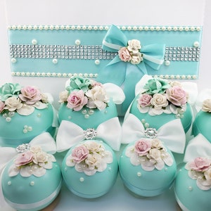 Christmas Handmade Mint color ball Xmas decor Christmas ornament tree baubles