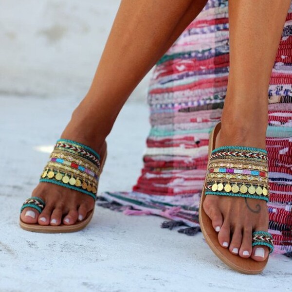 Boho Ethnic Flat Sandals