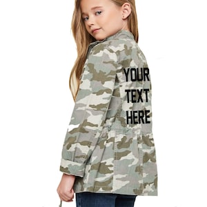 Kids Camouflage Coat Etsy