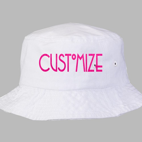 Personalized White Bucket Hat Custom 