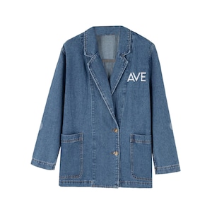 Plus size denim blazers online