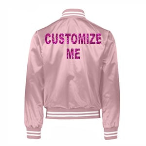 Girls pink satin jacket hot sale