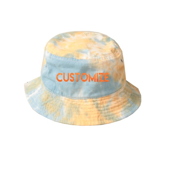 Orange Tie Dye Bucket Hat Custom 