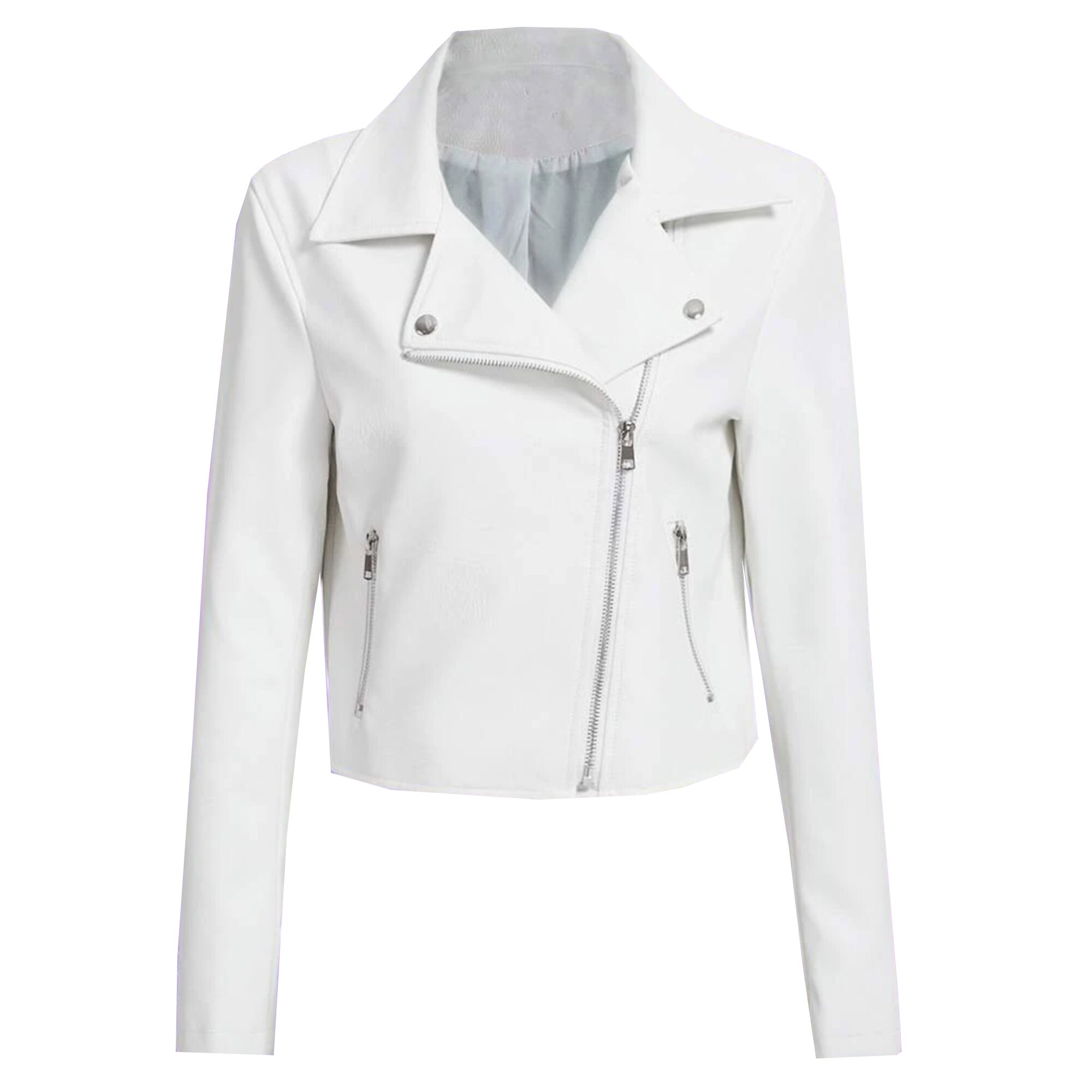 Custom Text White Faux Leather Jacket Personalized Leather - Etsy