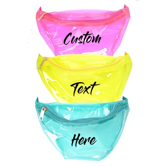 neon clear fanny pack