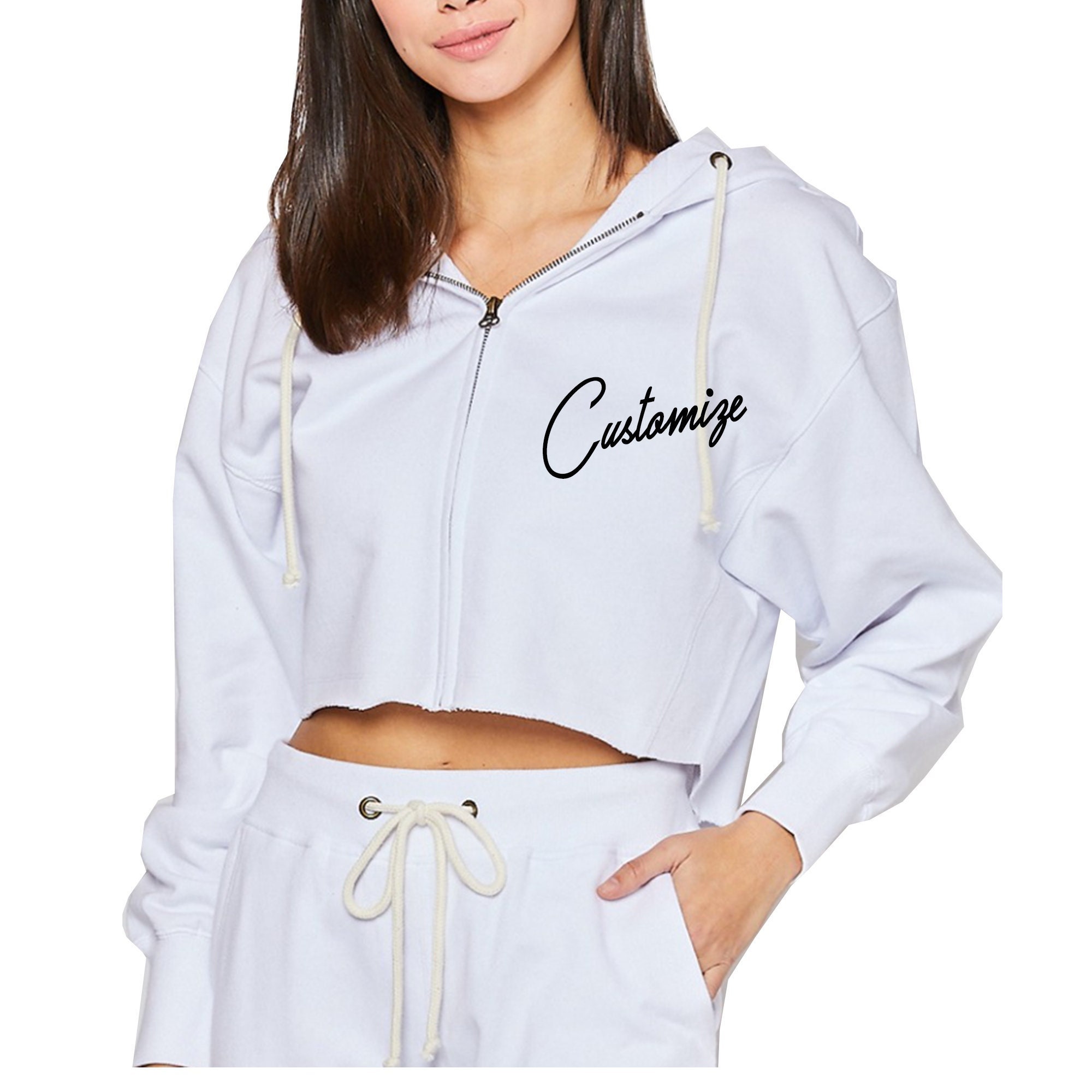 Cropped Zip Hoodie -  Canada