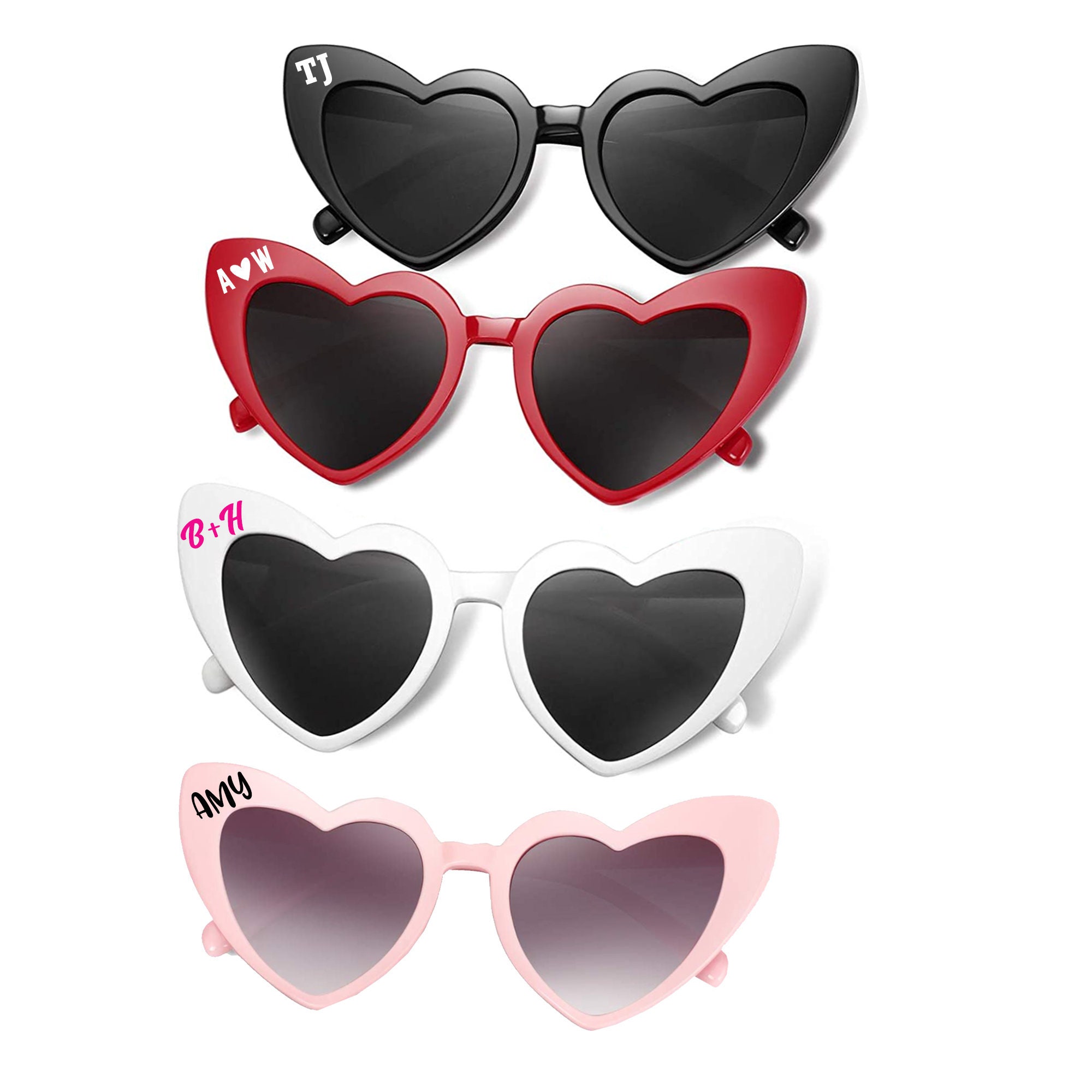 Custom heart shaped sunglasses Clearance
