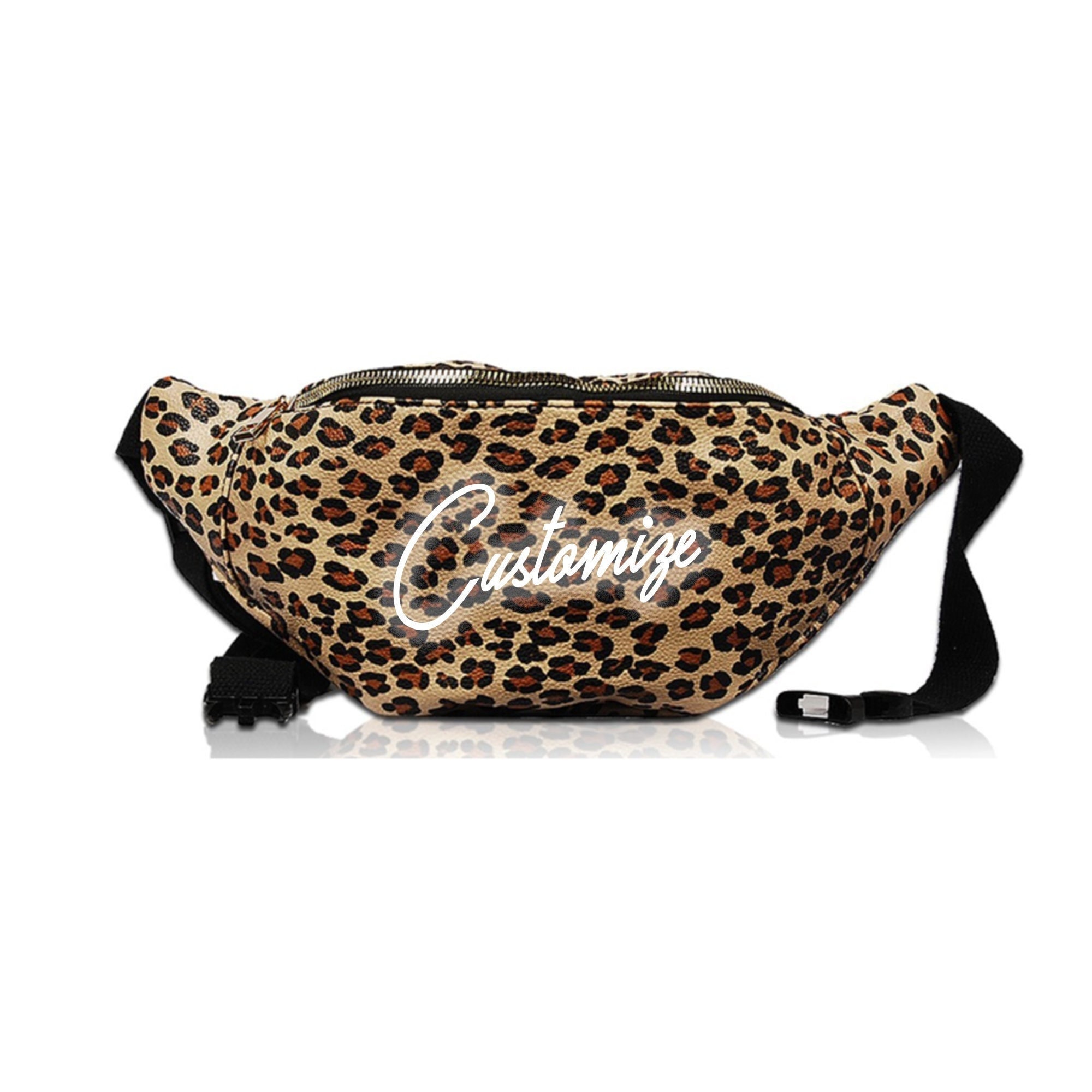 Leopard and Zebra Print Monogrammed Fanny Pack – Abby Red Accessories