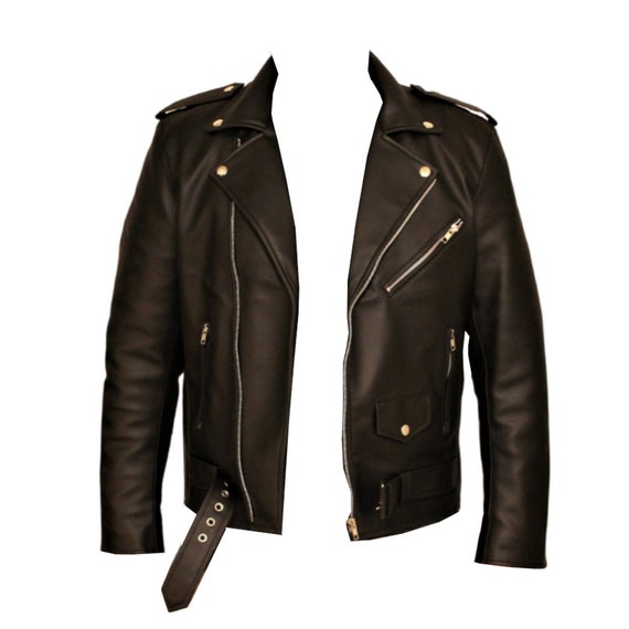 Custom Text Mens Leather Jacket, Personalized Premium Faux Leather