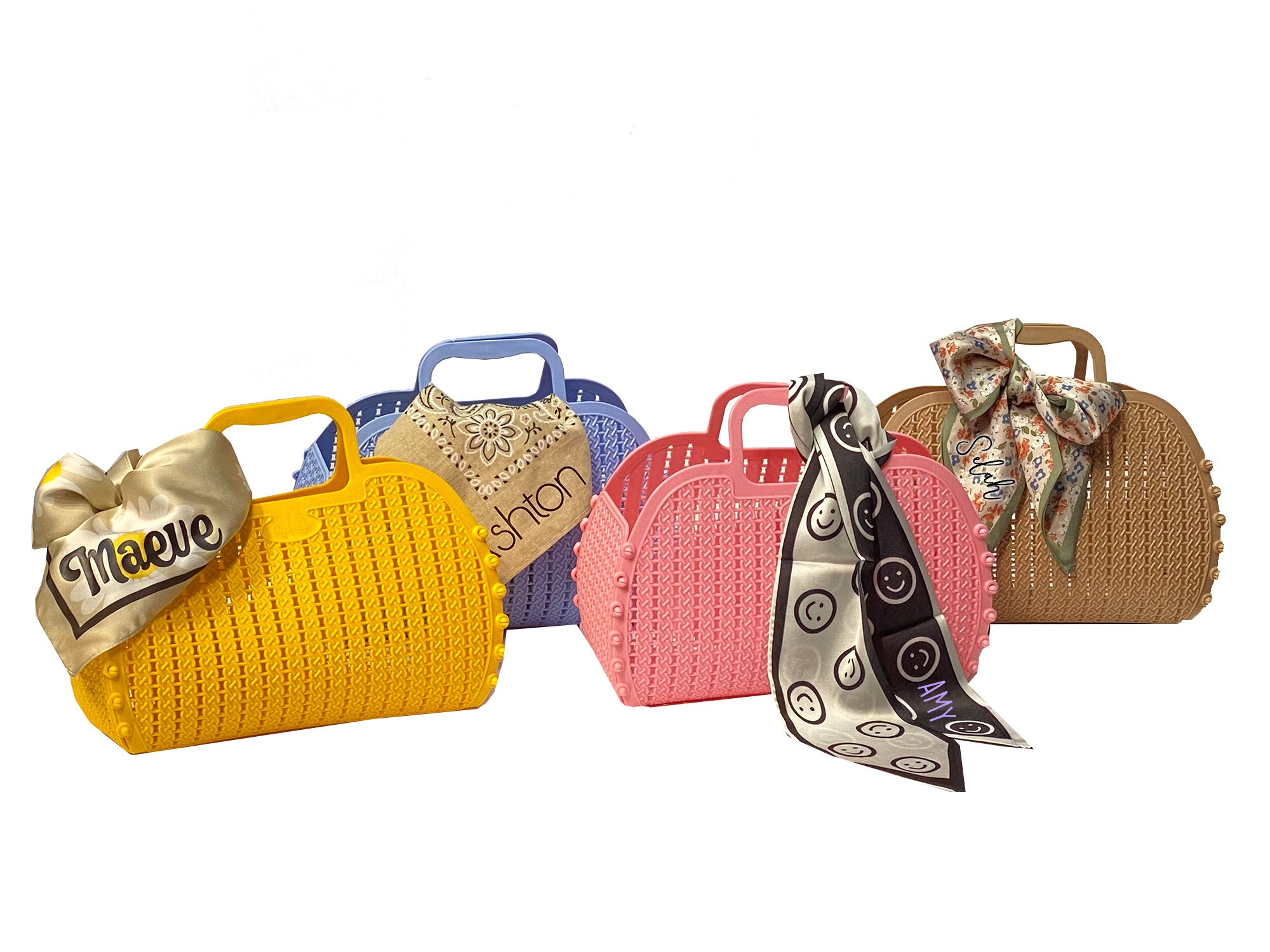 High-quality Pvc Printed Tote Scarves Decorated Handbags Ladies