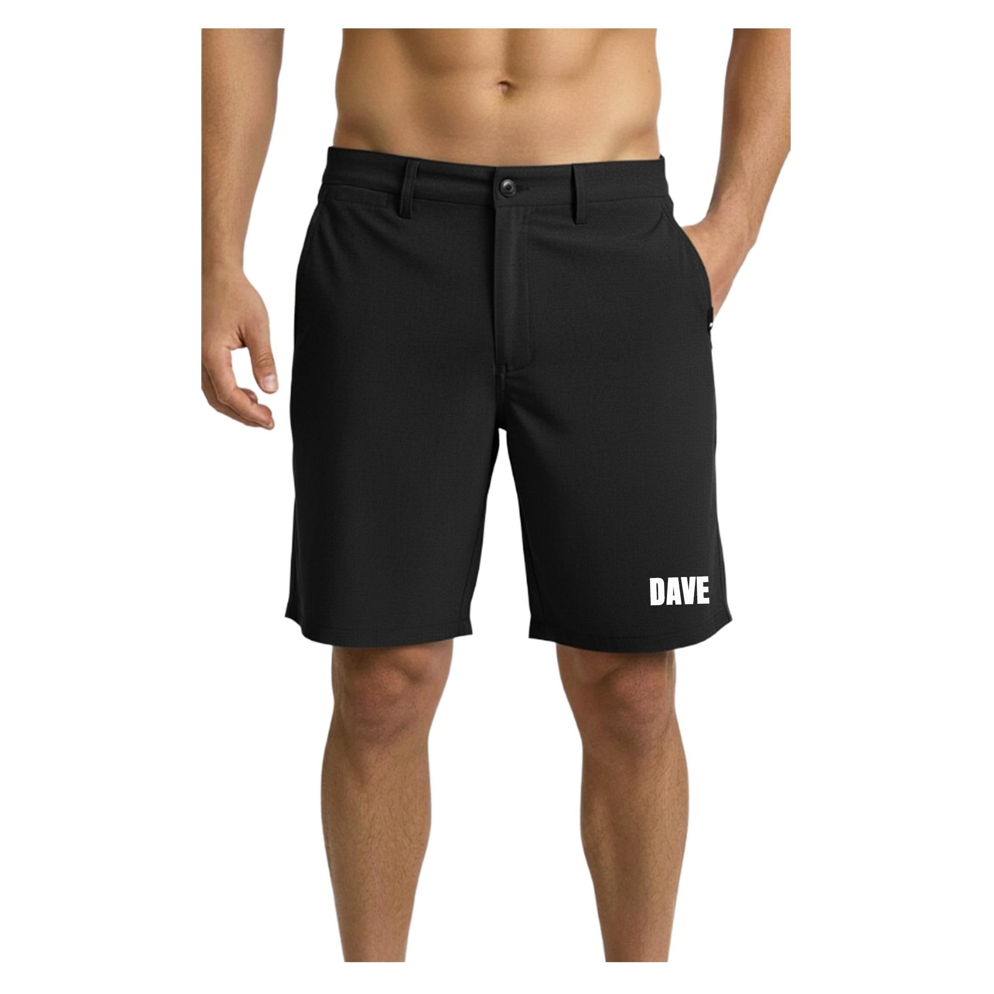Personalized Mens Hybrid Swim Shorts, Custom Text Mens Swimming Board Short Trunks, Honeymoon, Gift for Him, Swim Trunk, Logo, Golf Short