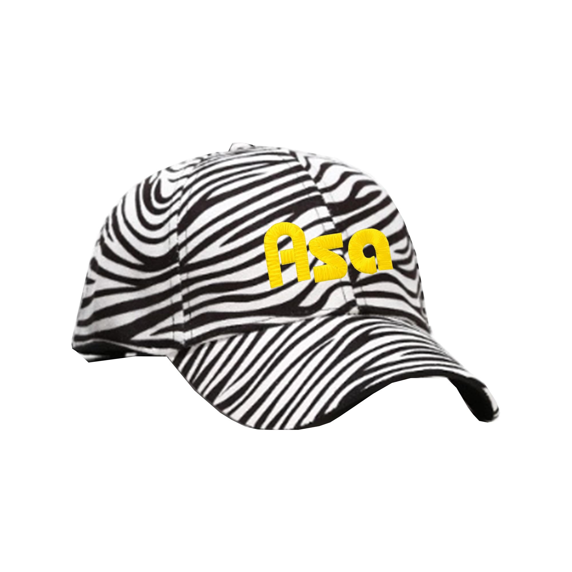 帽子 ZEBRA Personalized Zebra Animal Print Baseball Hat, Custom Text