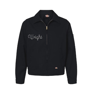 Personalized Structured Industrial Utility Jacket, Customized Zip Up Collared Work Jacket, Gift for Employees, Business Logo, Workwear Coat