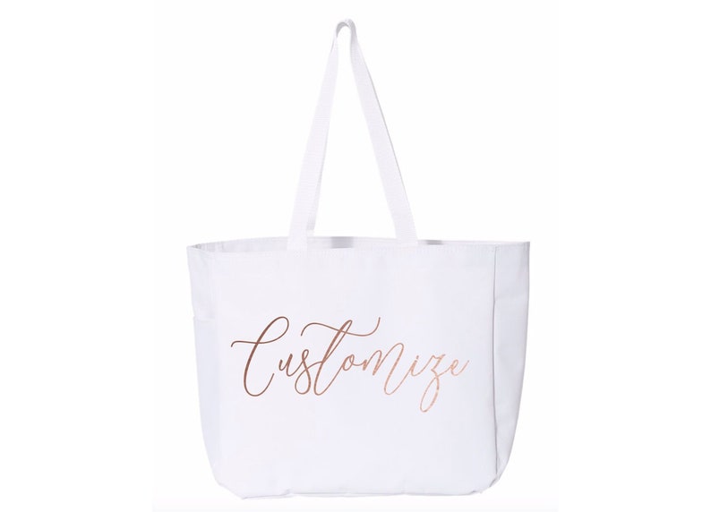 Bachelorette Bag CUSTOM ANY COLOR Large Canvas Tote Beach Bag Reusable Fun Tote Design Your Own oversized Bag Bridesmaids Canvas Bag