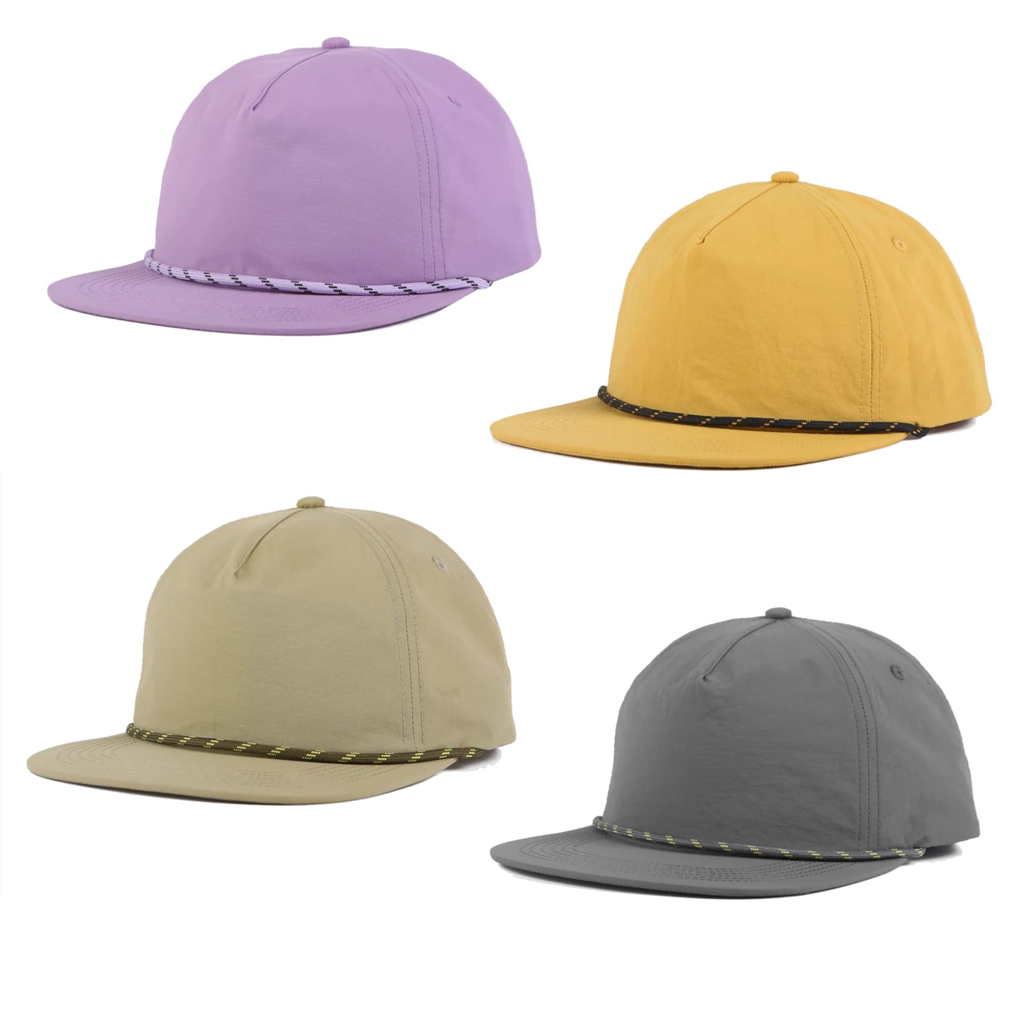 Custom 5 Panel Rope Snapback Hat, Personalized Unisex Nylon Hat With ...