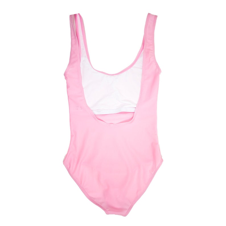 CUSTOM TEXT Light Pink One Piece Swimsuit Create Your Own - Etsy