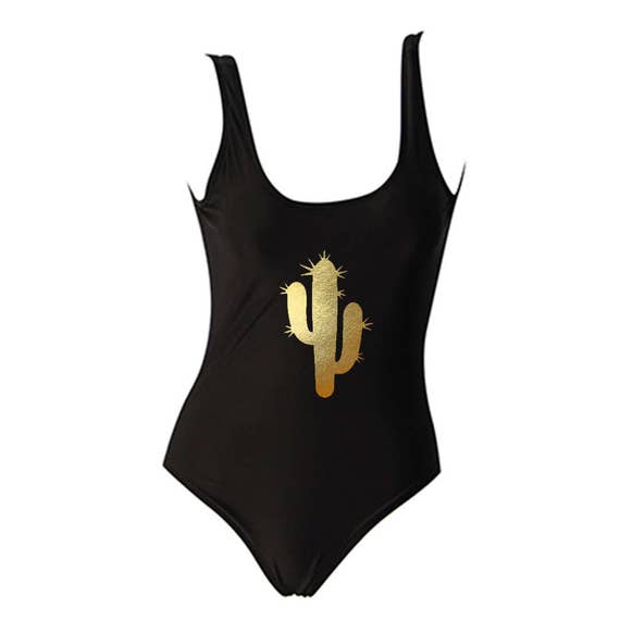 one piece swimsuit with saying