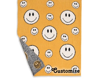 KIDS HAPPY FACE THROW BLANKET