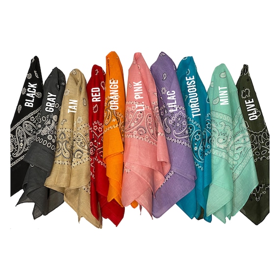 3 Pcs Bandana, Set Bandane Colorate Multicolori Fazzoletti - 3