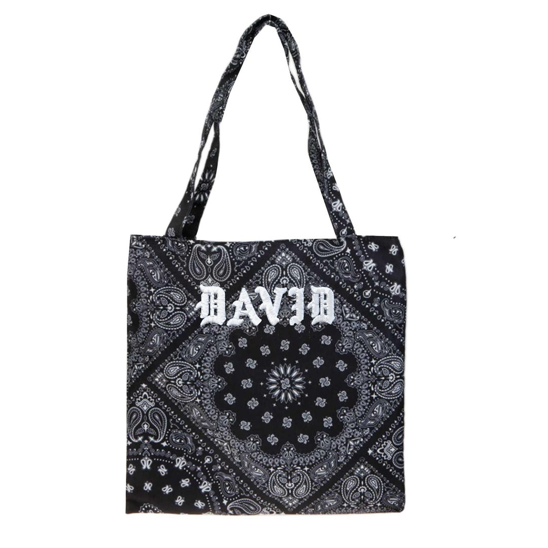 Personalized Bandana Paisley Print Tote Bag, Custom Text Reusable Bandana Tote, Bachelorette Party Favors, Wester Boho Theme Party Bag, Logo - Etsy il 1080xN.6596891660 md7r