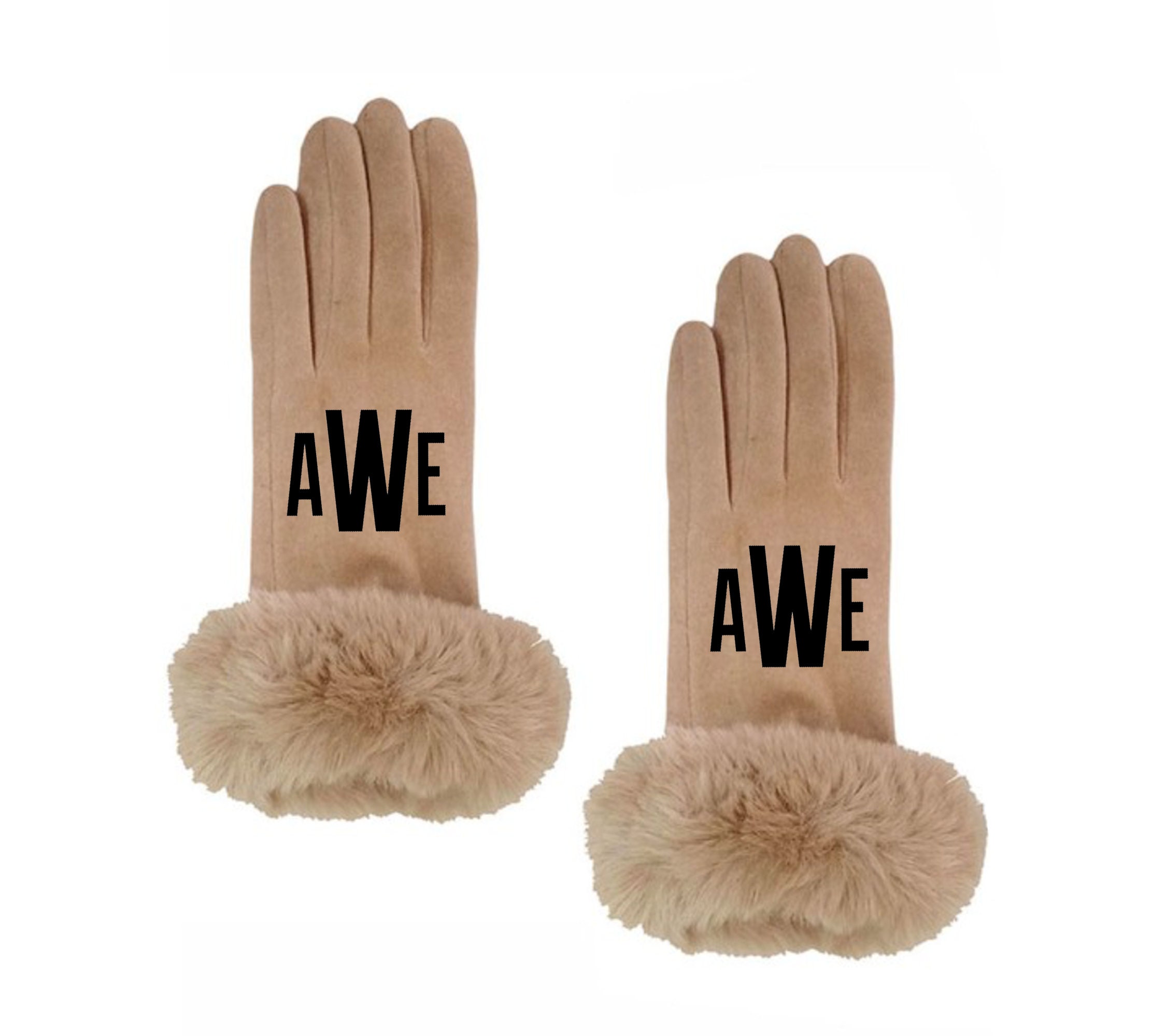 womens fur gloves