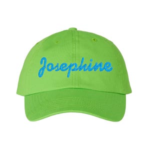 Custom Text NEON Colors Embroidered Bright Dad Hat Unisex Any Color Personalized Dad Hat Adjustable Business Logo Sorority Bachelorette Text