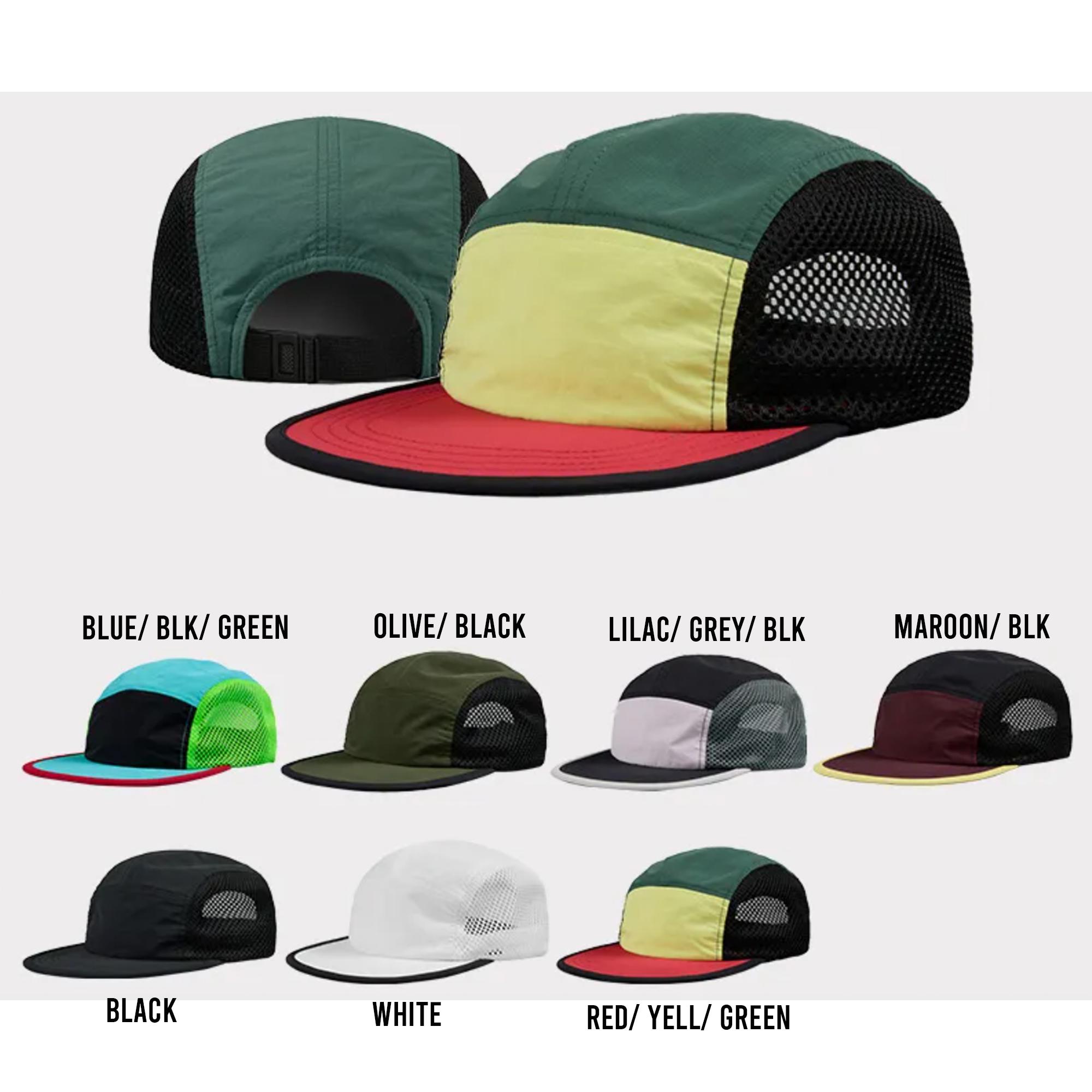 Lightweight Nylon 5 Panel Snapback Camp Hat Custom Lightweight Camp Cap Snapback Hat for Men & Women main image 3