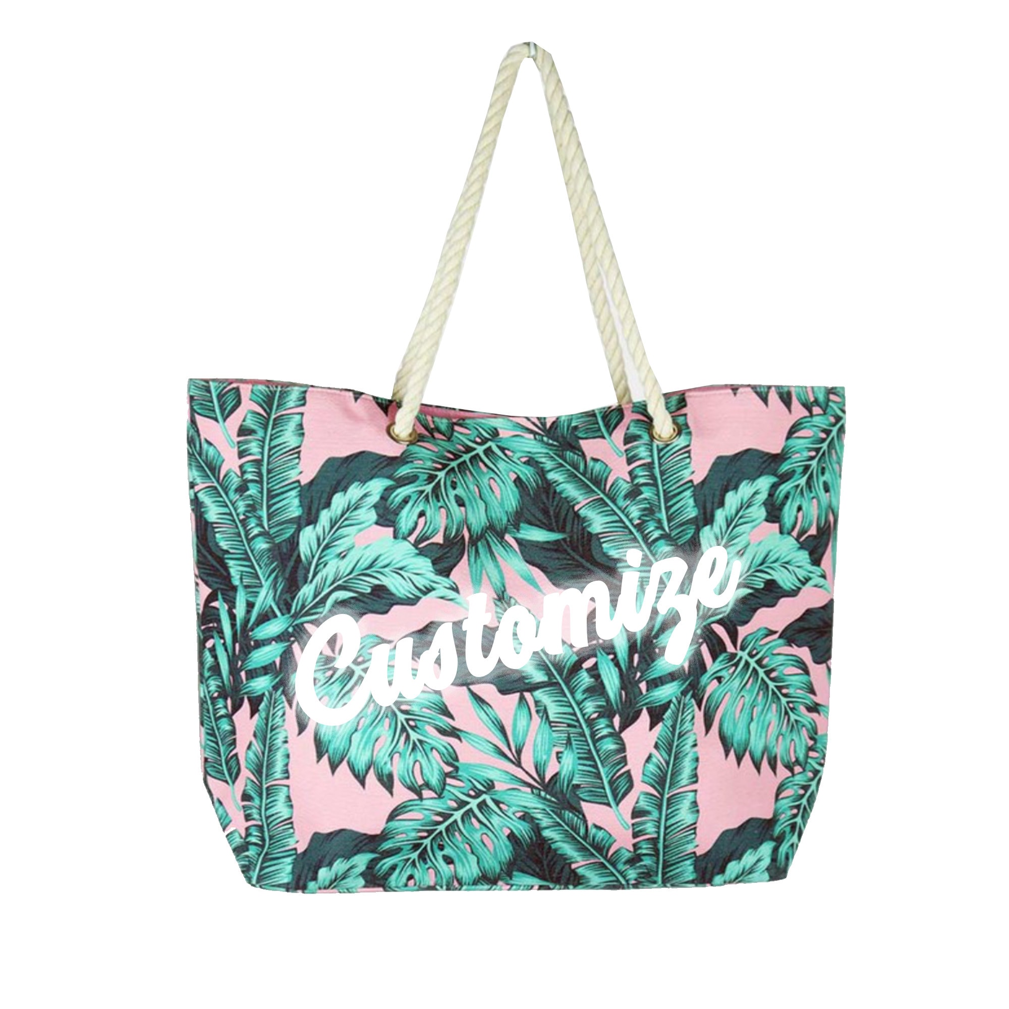 pink beach tote