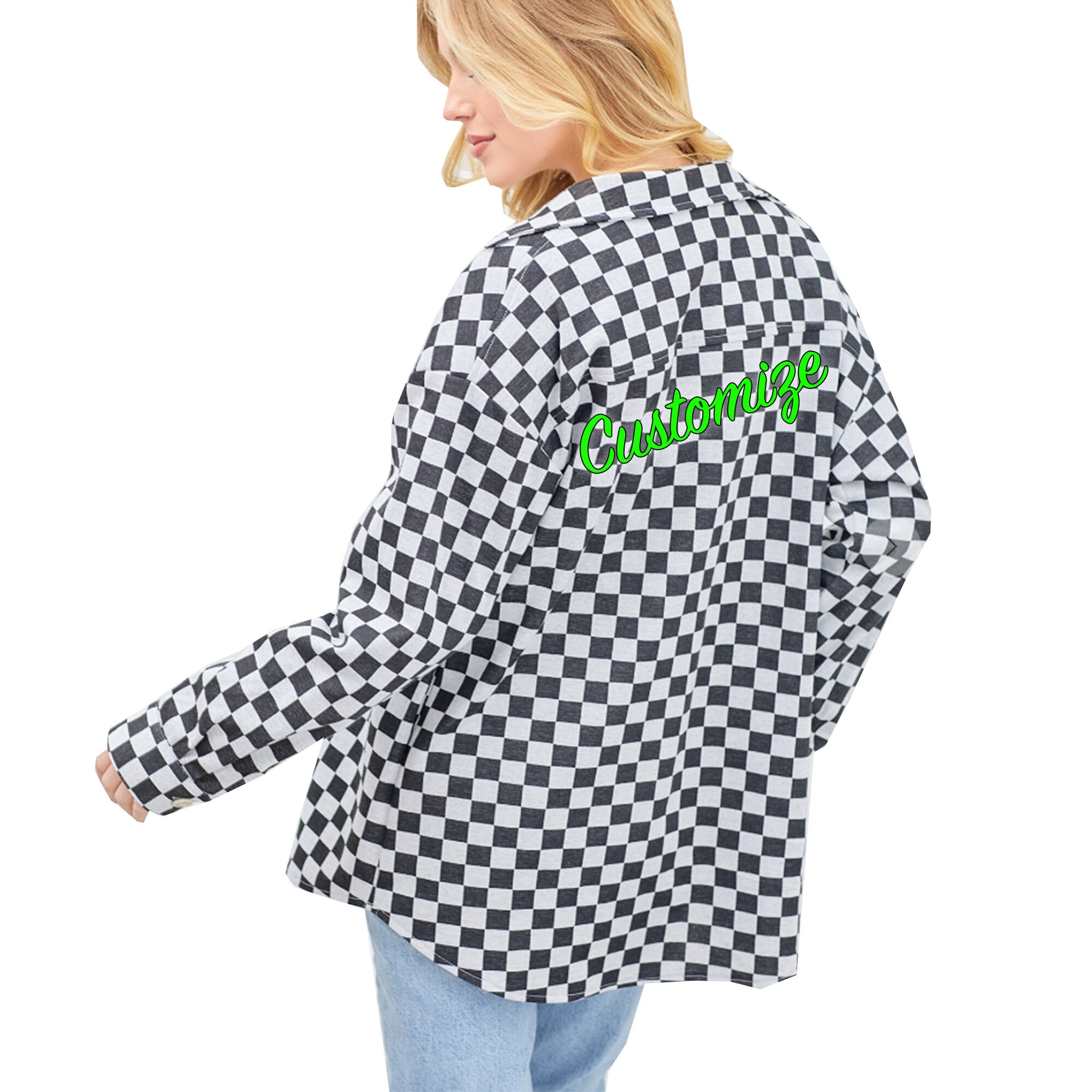 Black and white checkerboard jacket discount