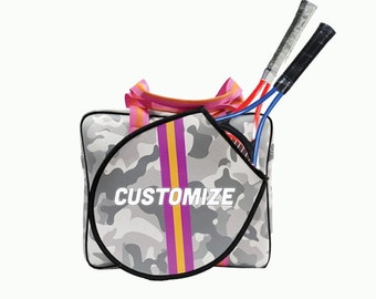 Personalized Pickleball Racquetball Bag, Custom Name Sports Team Pickle Ball Tennis Gift, Neoprene Pickleball Paddle Bags, Gym Bag Logo