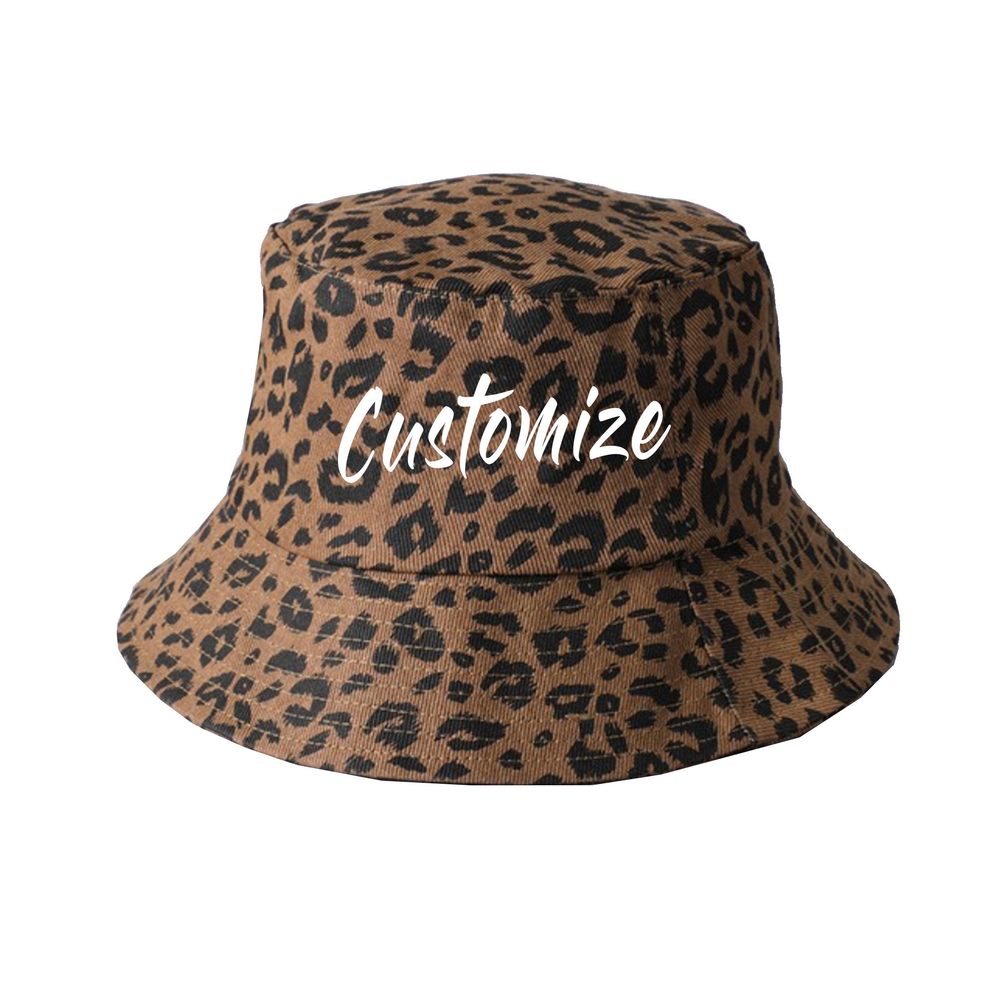 Personalized Dark Leopard Bucket Hat 