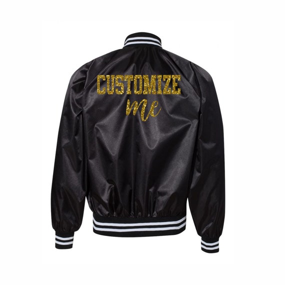 Satin Personalized Letterman Jacket Bomber Jacket Custom Varsity