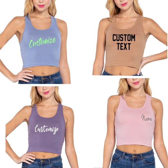 CUSTOM Racerback Crop Tank Crop 