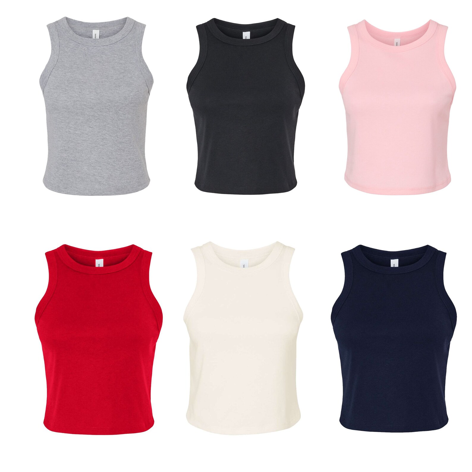 Custom Text Slightly Cropped Muscle Racerback Tank, Personalized Micro ...