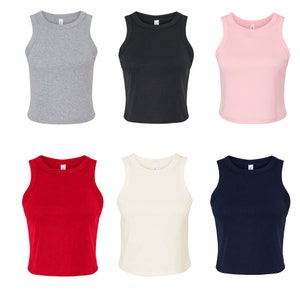 Custom Text Slightly Cropped Muscle Racerback Tank, Personalized Micro ...