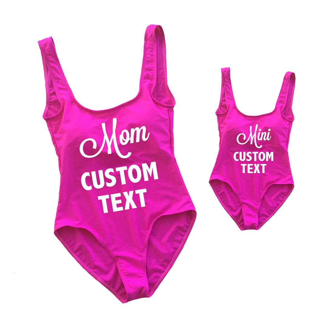 Custom text one piece best sale swimsuit